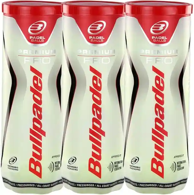 Bullpadel Premium Pro Tripack pelotas de pádel
